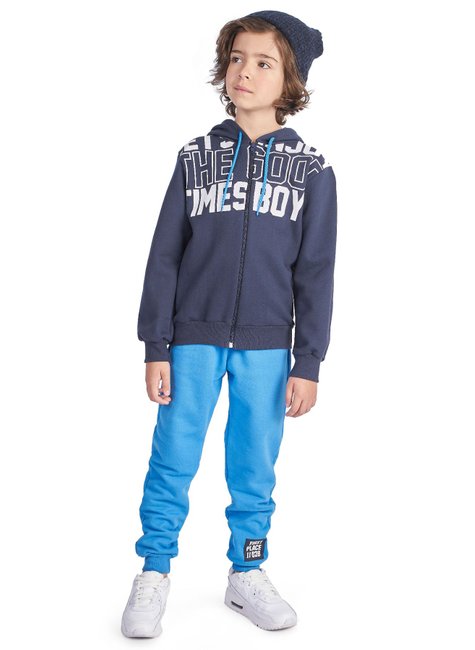 Conjunto Moletom Infantil Menino Jaqueta e Calça By Gus