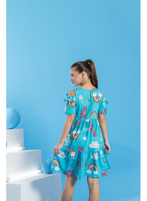 Vestido Infantil Menina Unicórnio Vibes Marias - Main Image